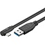 Goobay USB-C to USB-A Cable 90°, 1 m, black