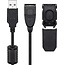 Goobay USB-A Extension Cable with Fastening Clip, 2 m, black
