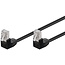 Goobay CAT 5e Patch Cable 2x 90° Angled, F/UTP, black 1 m