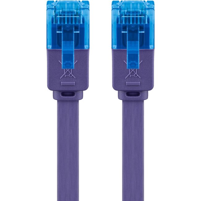 Goobay CAT 6 A Flat Patch Cable U/UTP, violet 1 m