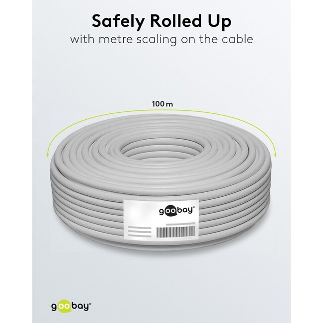 Goobay 120 dB SAT Coaxial Cable, 4x Shielded, CCS