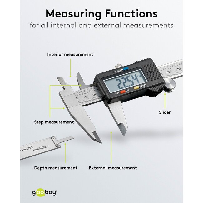 Goobay Digital Caliper 150 mm / 6 Inch