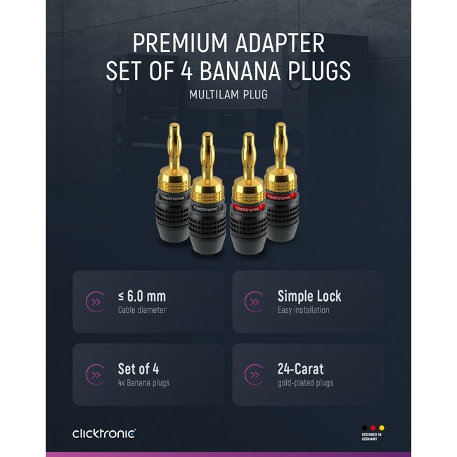 Clicktronic Banana Plug