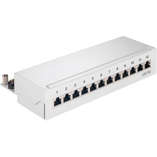 Goobay Goobay CAT 5e Mini/Desktop Patch Panel, 12 Port
