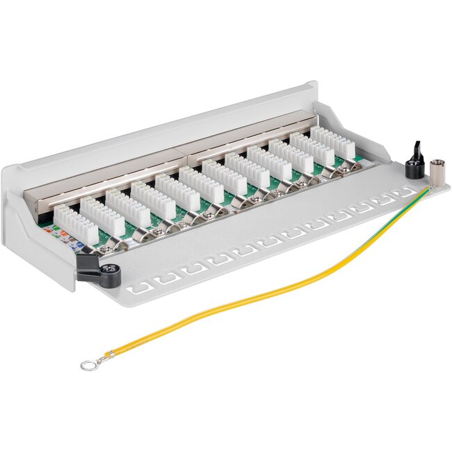Goobay CAT 5e Mini/Desktop Patch Panel, 12 Port