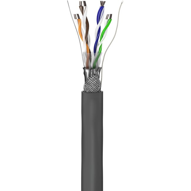 Goobay CAT 5e network cable, SF/UTP, grey 305 m