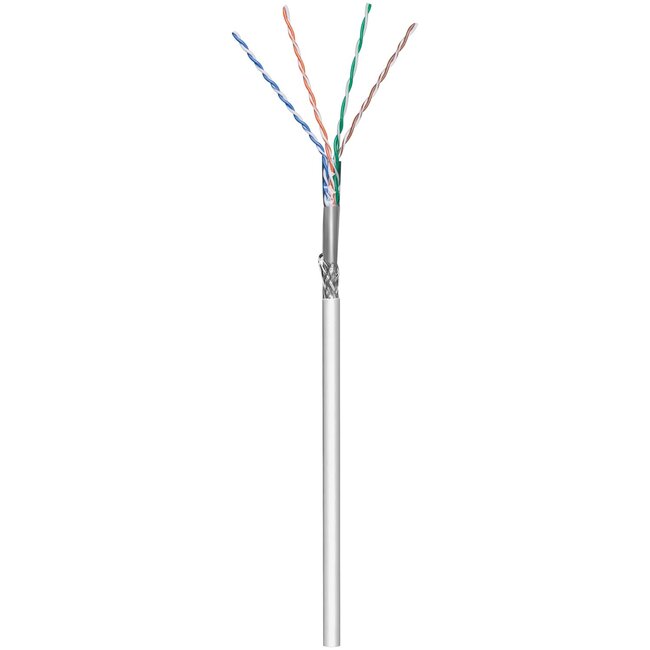 Goobay CAT 5e network cable, SF/UTP, grey 305 m