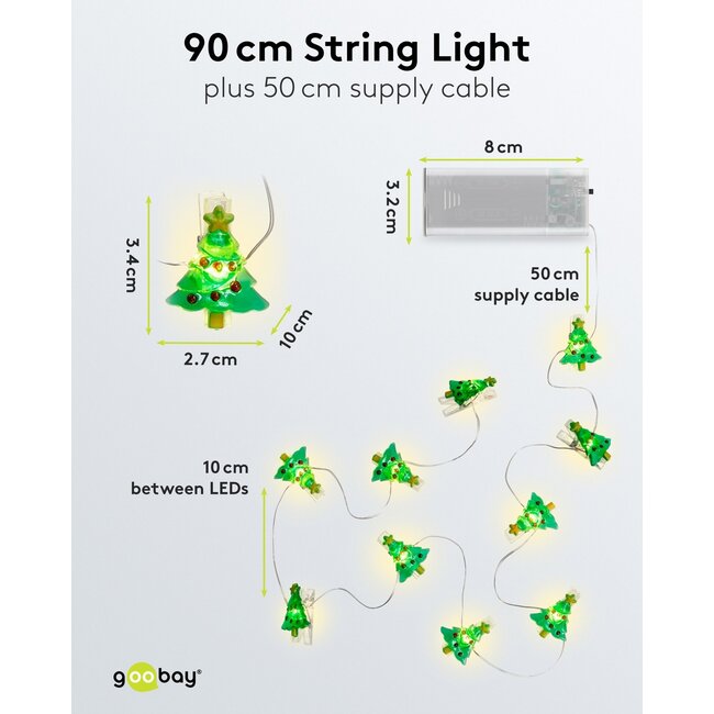Goobay 10 LED Photo Clip Fairy Lights "Christmas Tree"