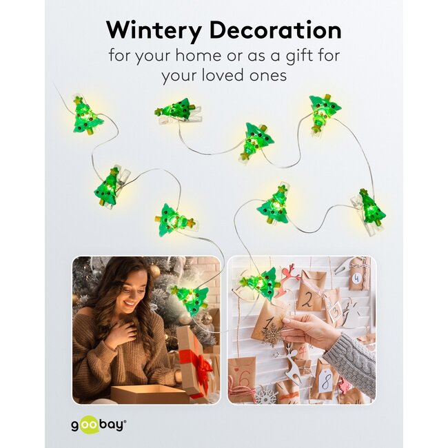 Goobay 10 LED Photo Clip Fairy Lights "Christmas Tree"