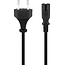 Goobay Connection Cable with Europlug, 1.3 m, black, (2*0.75 mm²)