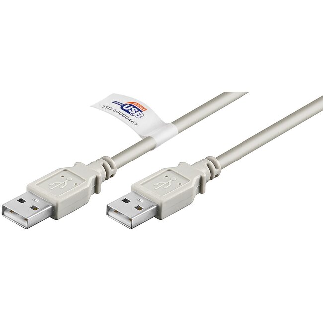 Goobay USB-A Cable, Certified, 5 m, grey