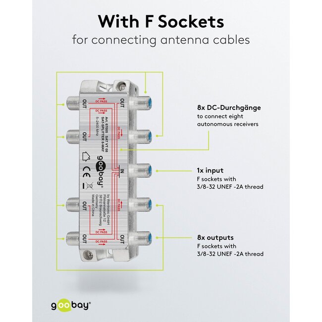 Goobay SAT Distributor, 8-way