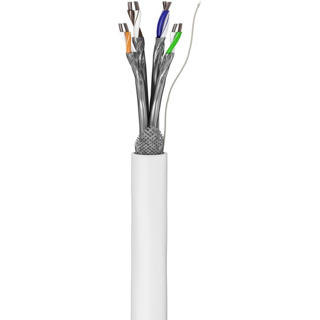 Goobay CAT 6 network cable, S/FTP (PiMF), white 100 m