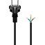 Goobay Protective Contact Cable for Assembly, 2 m, Black, (3*1.5 mm²)