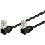 Goobay CAT 5e Patch Cable 2x 90° Angled, U/UTP, black 5 m