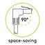 Goobay CAT 5e Patch Cable 2x 90° Angled, U/UTP, black 5 m