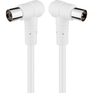 Goobay Goobay Angled Antenna Cable (80 dB), Double Shielded 2.5 m