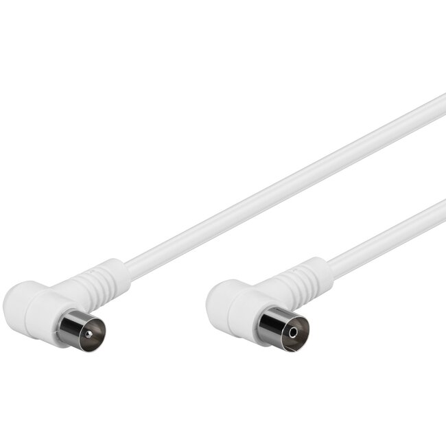 Goobay Angled Antenna Cable (80 dB), Double Shielded 2.5 m