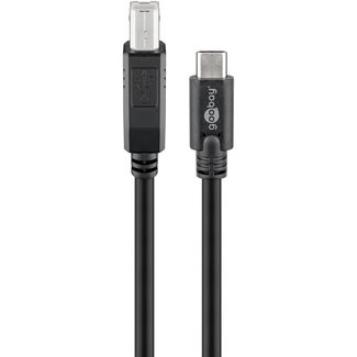 Goobay Goobay USB-C to USB-B Cable, 1 m, black