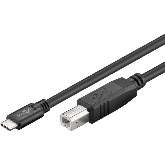 Goobay USB-C to USB-B Cable, 1 m, black