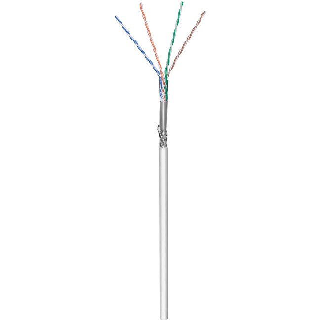 Goobay CAT 5e network cable, SF/UTP, grey 100 m