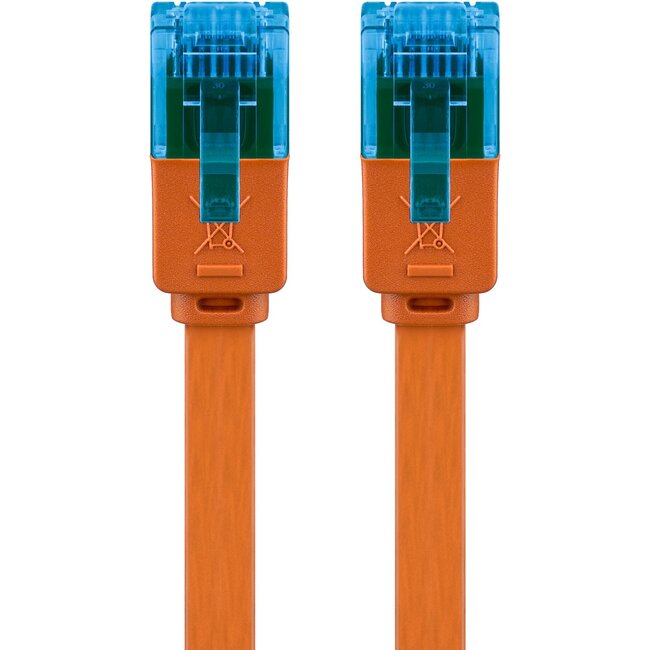 Goobay CAT 6 A Flat Patch Cable U/UTP, orange 2 m