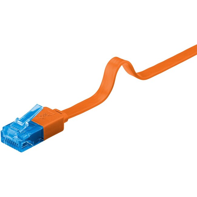 Goobay CAT 6 A Flat Patch Cable U/UTP, orange 2 m