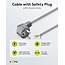 Goobay Angled Protective Contact Cable for Assembly, 2 m, Grey, (3*0.75 mm²)