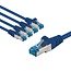 Goobay CAT 6 A Patch Cable S/FTP (PiMF), 5 m, blue, Set of 5