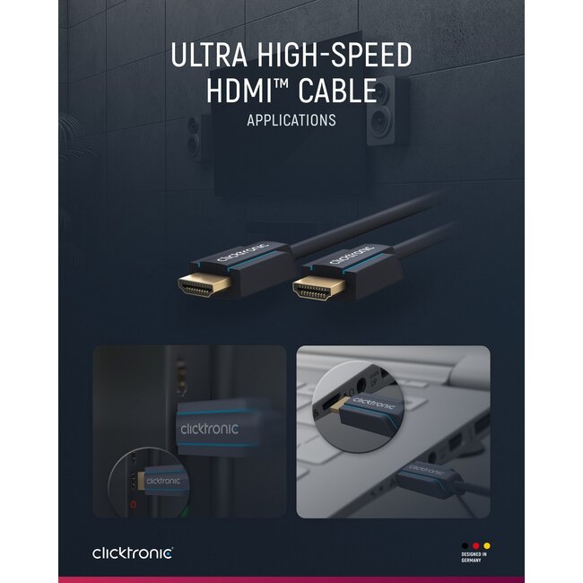 Clicktronic Ultra High Speed HDMI Cable 1 m