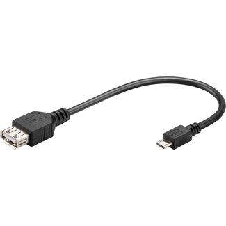 Goobay Goobay USB-A to Micro-B Adapter, OTG, 0.2 m, black