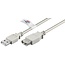 Goobay USB-A Extension Cable, Certified, 5 m, grey