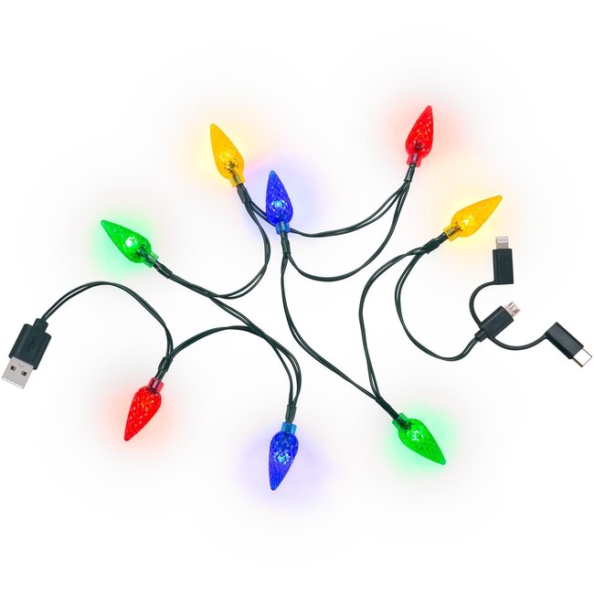 Goobay Smartphone USB Charging Cable with LED Lights