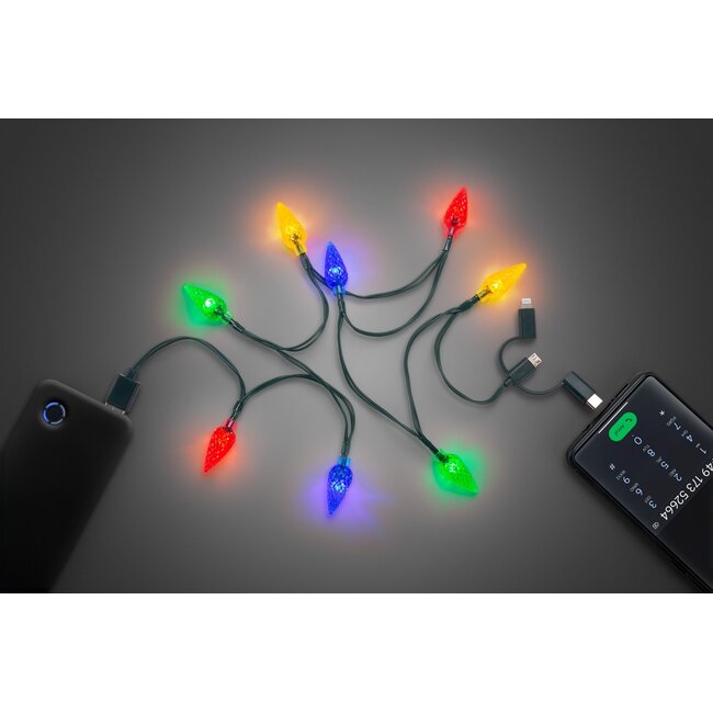 Goobay Smartphone USB Charging Cable with LED Lights