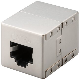 Goobay Goobay RJ45 Modular Coupler, CAT 5e, metal housing