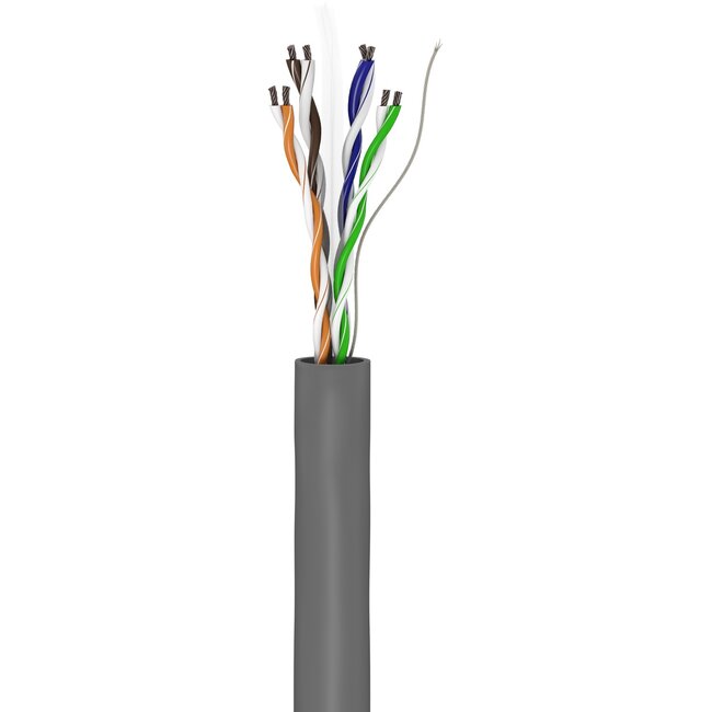 Goobay CAT 6 network cable, U/UTP, grey 100 m