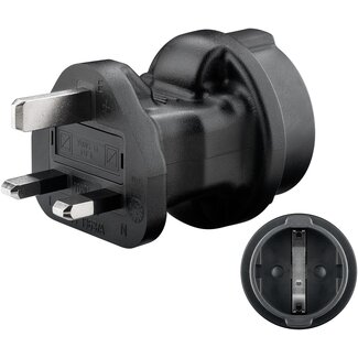 Goobay Goobay Travel Adapter Europe to UK, black