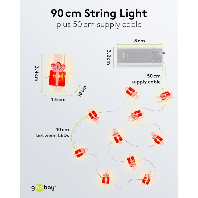 Goobay 10 LED Photo Clip Fairy Lights "Gift"