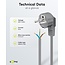 Goobay Angled Protective Contact Cable for Assembly, 1.5 m, Grey, (3*0.75 mm²)