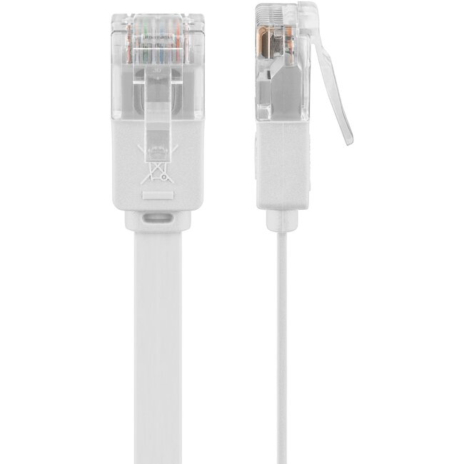Goobay CAT 5e Flat-Patch Cable U/UTP, white 15 m