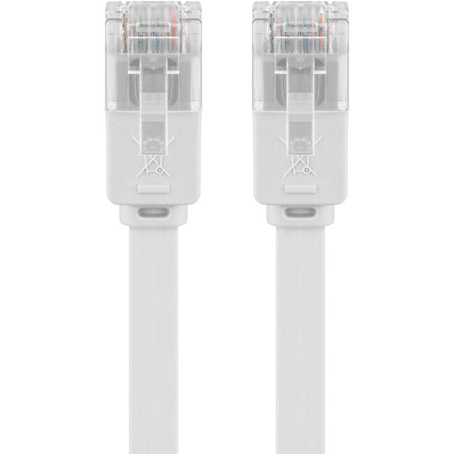 Goobay CAT 5e Flat-Patch Cable U/UTP, white 15 m