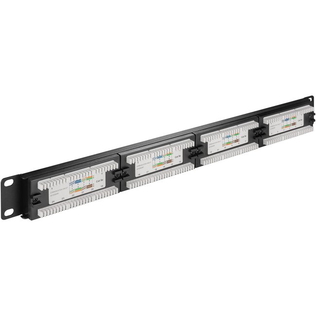 Goobay CAT 5e 19-inch (48.3 cm) Patch Panel, 24 Port (1 U)