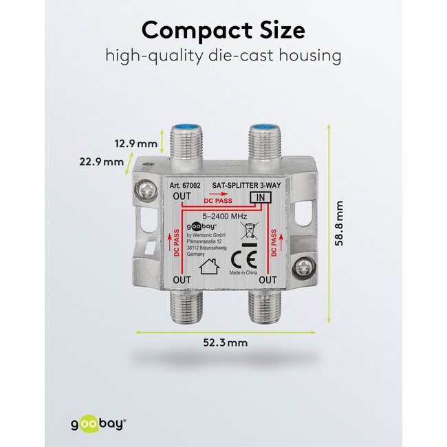 Goobay SAT Distributor, 3-way