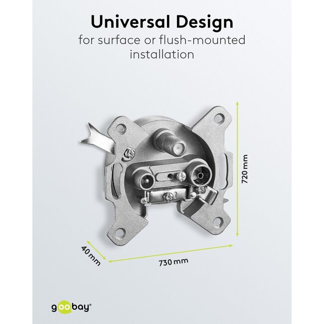 Goobay 3-Hole Antenna Stub/End Socket