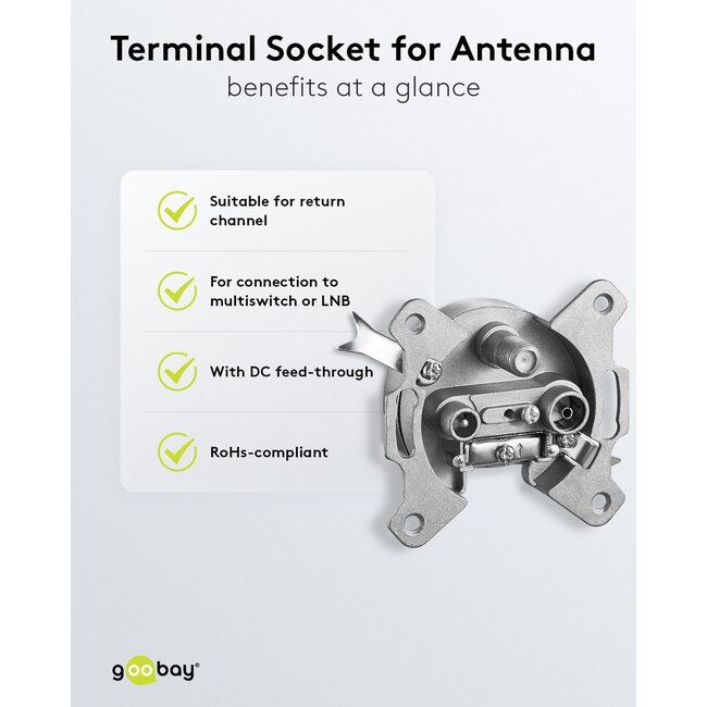 Goobay 3-Hole Antenna Stub/End Socket
