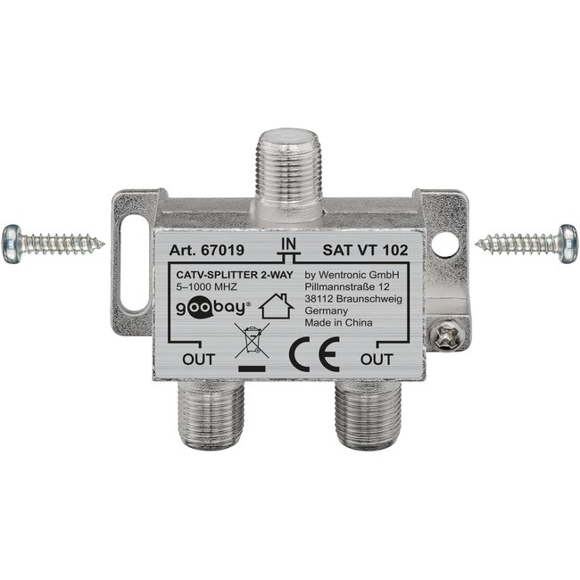 Goobay Terrestrial Splitter, 2 Outputs
