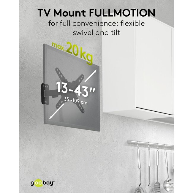 Goobay TV Wall Mount FULLMOTION (S)