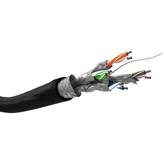 Goobay Goobay CAT 6 Outdoor Network Cable, S/FTP (PiMF), black 100 m