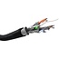 Goobay CAT 6 Outdoor Network Cable, S/FTP (PiMF), black 100 m