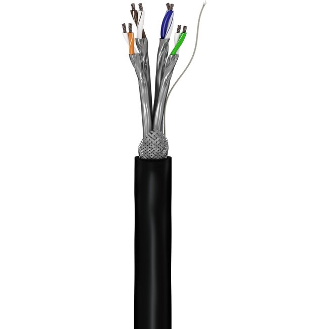 Goobay CAT 6 Outdoor Network Cable, S/FTP (PiMF), black 100 m